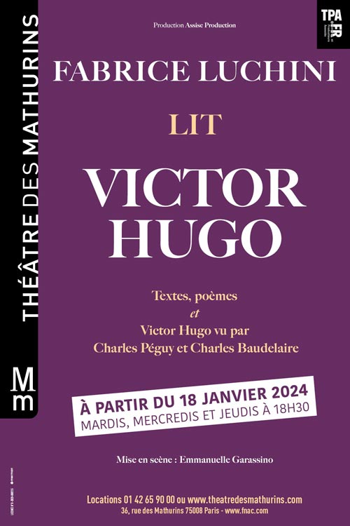Affiche Fabrice Luchini Victor Hugo Affiche Fabrice Luchini Victor Hugo