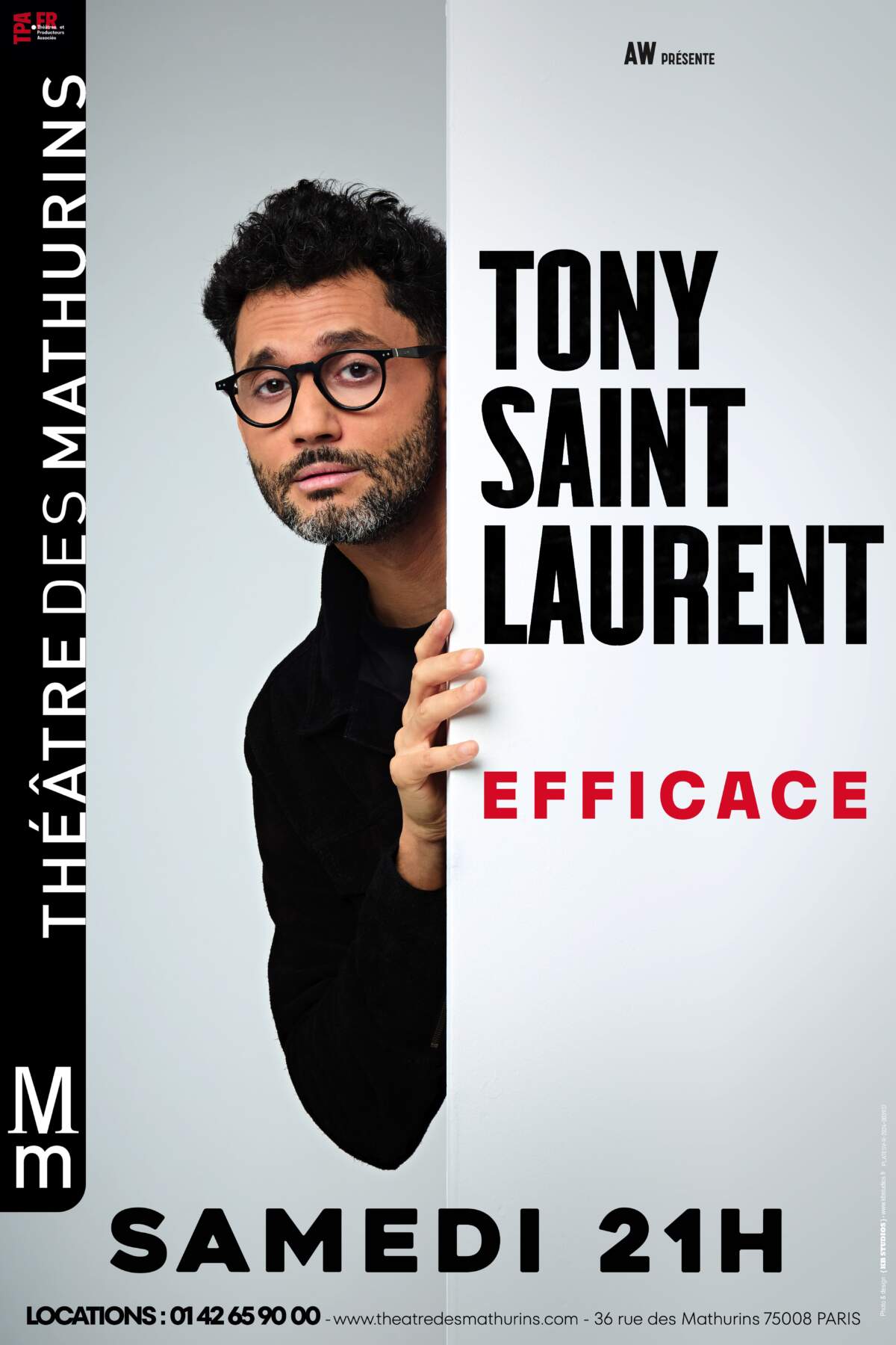 Affiche de Tony Saint Laurent aux Mathurins