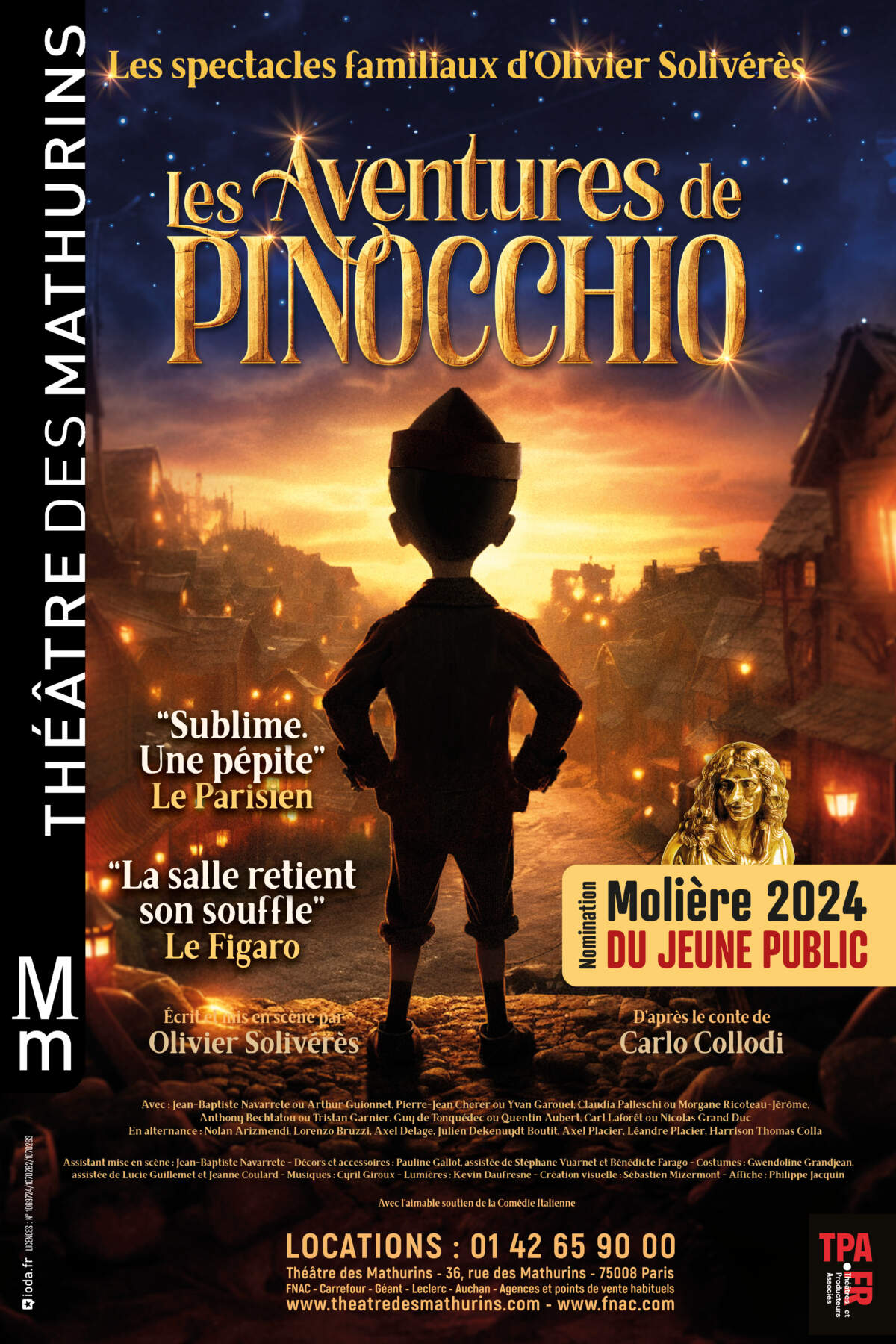 Pinocchio Mathurins 2025 40x60 Affiche du spectacle Pinocchio