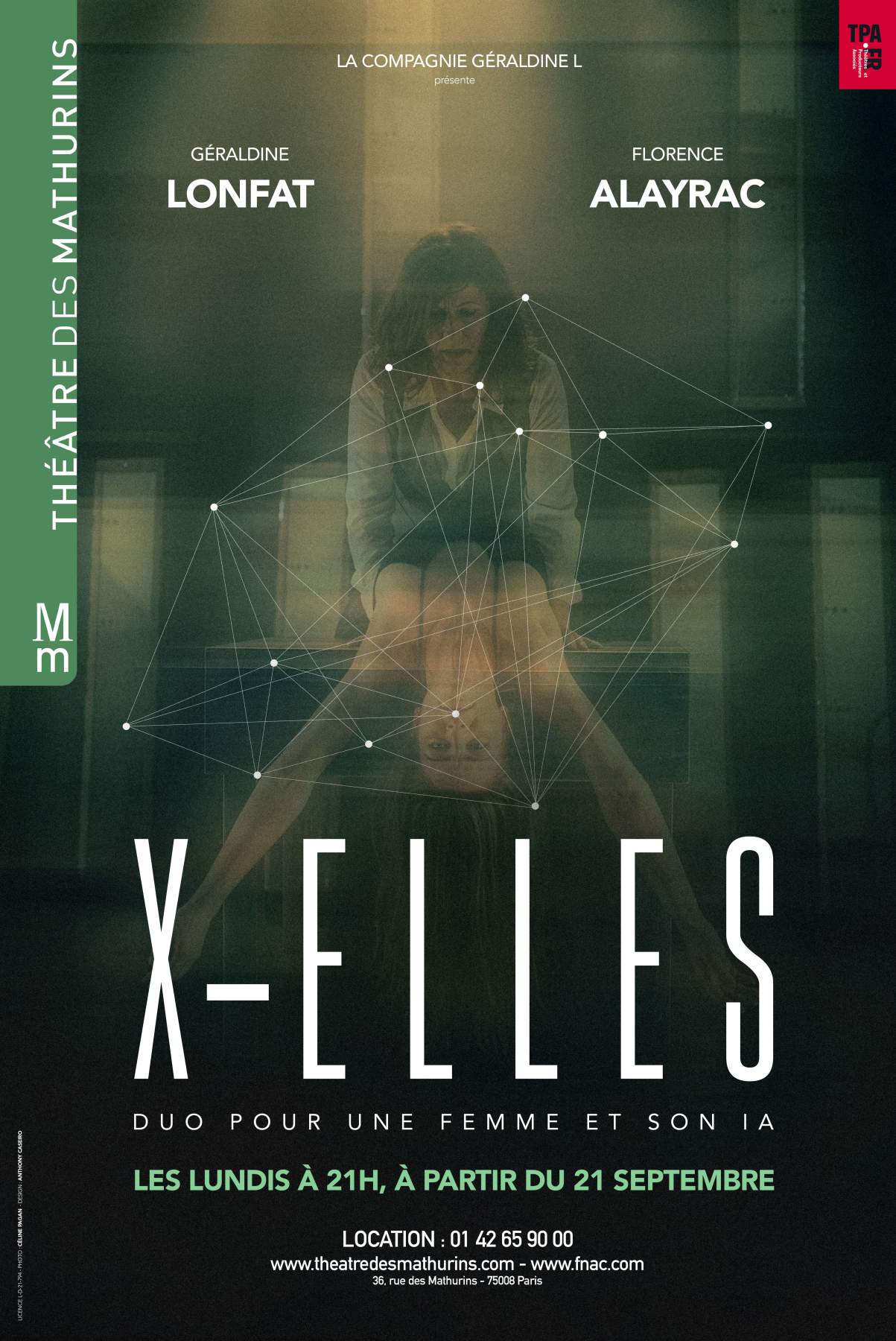 01 XELLES 40x60cm HD (1) Affiche de Alba et Sadaf au Théâtre des Mathurins