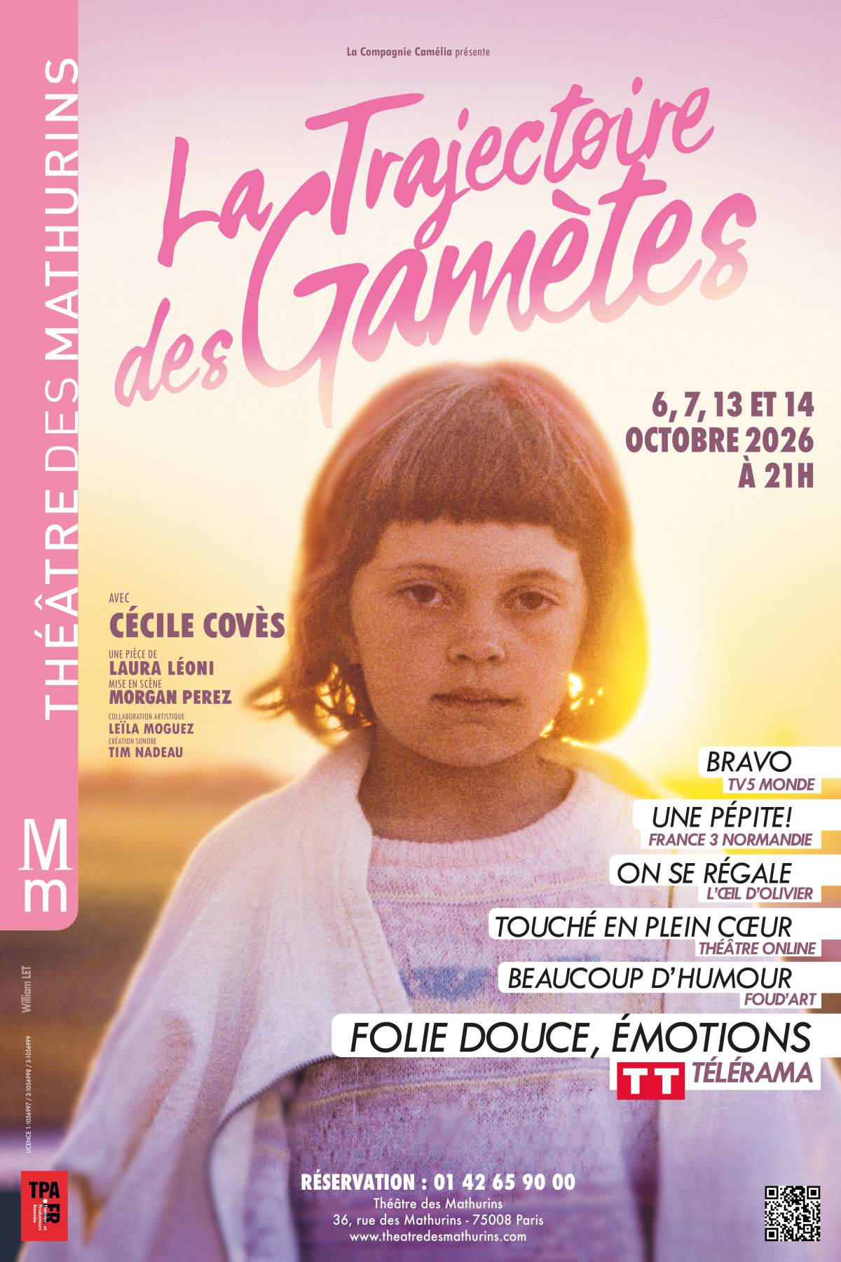 LA TRAJECTOIRE DES GAMETES AFFICHE 40X60 (1) Affiche de Tony Saint Laurent aux Mathurins